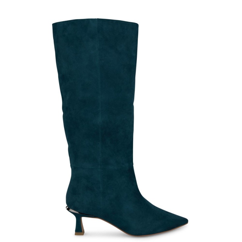 Bottes à Talons Alma En Pena Pointed Embout Bleu Marine Femme | VCQ-64707888